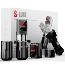 POSEIDON Pro Tattoo Gun Kit 7 Strokes Length with 2pcs 2300mAh Batteries Powe...