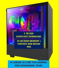 i9-10850k 10 CORE Gaming Desktop PC 2x 2TB SS...