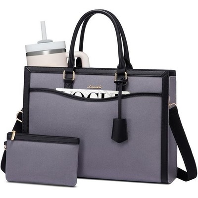 LOVEVOOK Laptop Tote Bag 15.6'' Women Work Office Handbag Canvas Blue Business