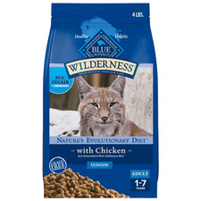 Blue Buffalo Wilderness Grain-Free Cat Food, 4-lb Chicken High-Protein Dry