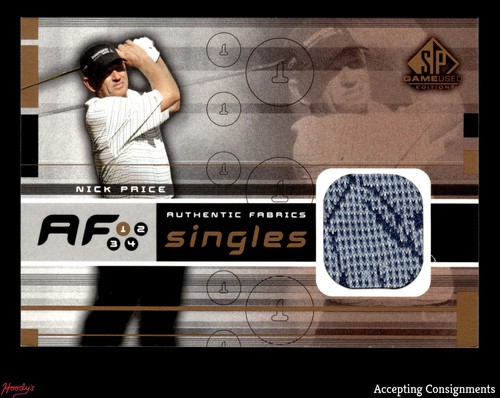 2003 SP Game Used Authentic Fabrics Singles #NP Nick Price SHIRT RELIC