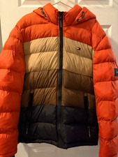 Tommy Hilfiger Warm Like Down Hooded Colorblock Puffer Jacket Water/Wind M