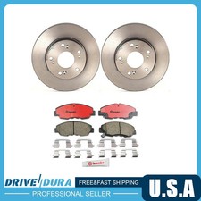 Brembo Front Disc Brake Rotors Ceramic Brake Pads Fits 2006-2011 Honda Civic Brembo Front Disc Brake Rotors Ceramic Brake Pads Fits 2006-2011 Honda Civic
