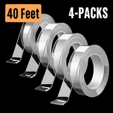 4 Double Sided Tape Heavy Duty Nano Adhesive Clear Mounting Picture Hanging 40ft