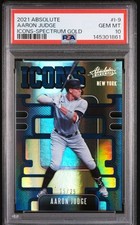 2021 Panini Absolute Icons Aaron Judge #I-9 Spectrum Gold /25 PSA 10 Pop 1!!🔥🔥
