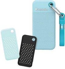 VERBATIM Pocket Festplatte, 1 TB SSD, extern, Polar Blue