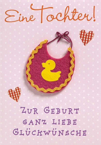 Geburt MäDchen Baby Freudiges Ereignis GlüCkwunschkarte Mit Umschlag Eine Tochte-image