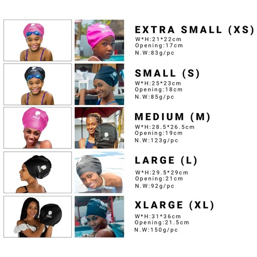 Silicone Swim Cap for Braids and Dreadlocks - Keeps Your Hair Dry While Swimm... - Picture 4 of 9
