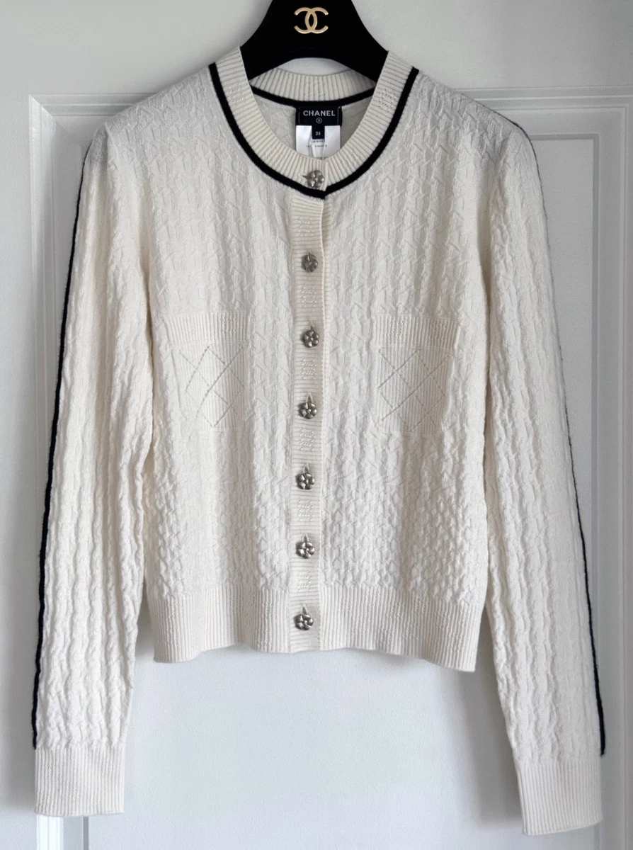 CHANEL White Cardigan Sweaters for Women for sale | eBay