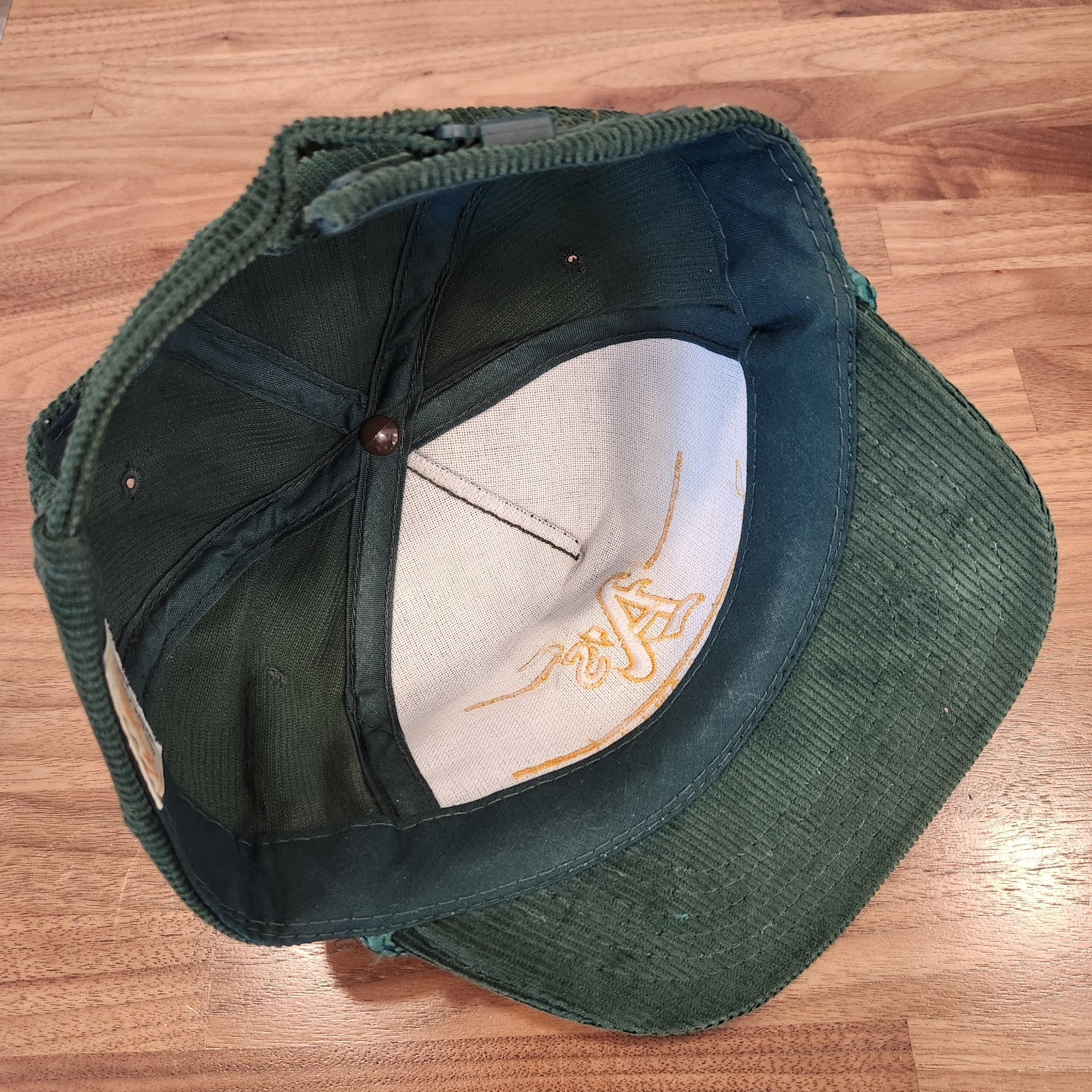 Oakland Athletics A's Vintage Youngan Corduroy Rope Zipperback Hat Split Bar