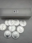 Roll Of 50 1/10 .999 Fine Silver St.Helena Guinea Round East India £10 Pounds #2