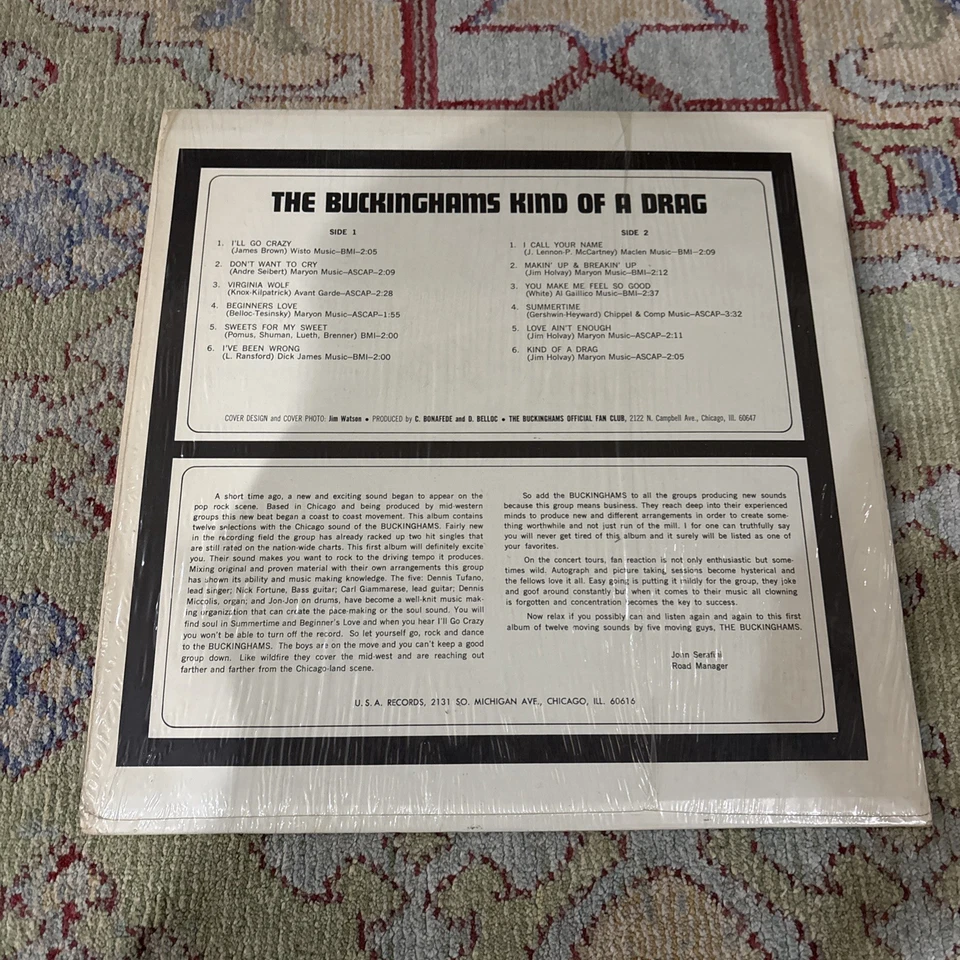 THE BUCKINGHAMS KIND OF A DRAG MONO 1966 LP VINYL ALBUM  EX/EX   - Imagem 2 de 4