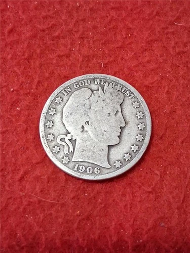 1906 CIRCULATED Barber Silver Half Dollar                            #MF-1258