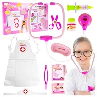 Malplay Arzt-Set Mit SchüRze Spielzeug Stethoskop Arzt-ZubehöR FüR Kinder Ab 3J