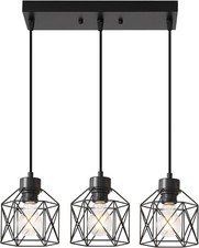 3-Light Hanging Pendant Light Fixtures, Farmhouse Kitchen Island Light Fixture,