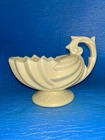 Vintage  1940’s Mccoy Pottery Yellow Shell Vase/Planter Cornucopia  Art  Deco