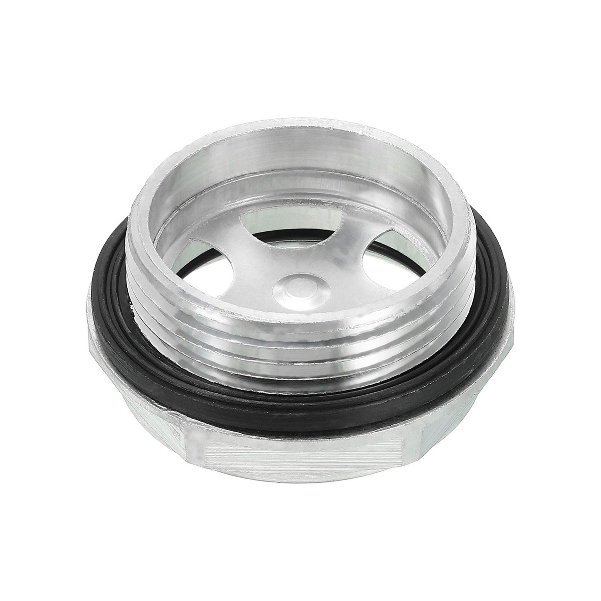 Olie Sight Glas 2 STKS Luchtcompressor Fittings Aluminium Mannelijke Draad Clear Olie Niveau Sight Glas voor Luchtcompressor (26 * 1.5