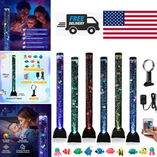Indoor 4FT Sensory Fish Tank Lamp with Color Changing LEDs and Remote Control
