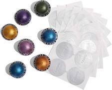 120 Aluminum Foil Caps for Nespresso Vertuo Coffee Pods Reusable