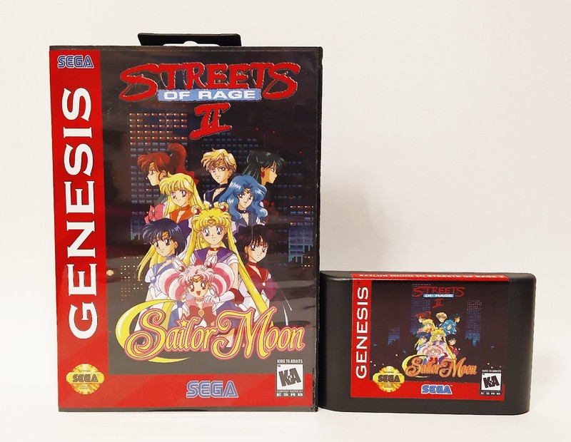 Streets of Rage 2 x Sailormoon for Sega Genesis/Mega Drive