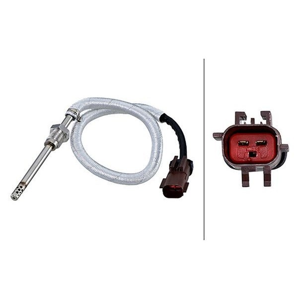 Sensor Abgastemperatur 2-Polig 430 Mm Kabel Hella FüR U.A. Jeep Grand-image