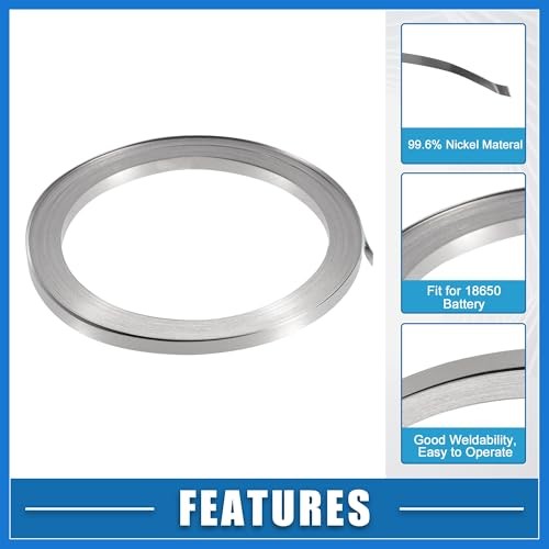 Bande Nickel Pure 0,1 X 3 Mm 10 M Pour Batteries 18650 – Bande De Connexion Haute Conductivité Pour Packs Batteries