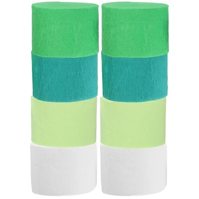 8 Pcs Papier Crépon Délicat Décorations De Fête Banderoles D'anniversaire - Photo 1/4