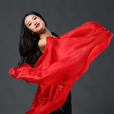 Solid Belly Dance Silk Veil Dancer Stage Performance Show Props