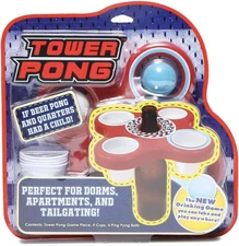 Portable Game: 4 Players, Adult, Includes Game Piece, 4 Mini Cups, 4 Ping Pong B