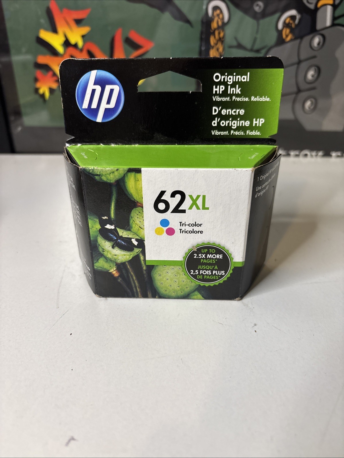 HP 62XL Tricolor Genuine Ink Cartridge exp. July 2021 Sealed Package. NOS