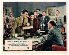 Walking My Baby Back Home Original Lobby Card Donald O'Connor Buddy Hackett 1953