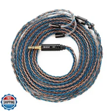 6ft+/2-Meter 2 Pin IEM Cable, KBEAR ST16 Plus Upgrade 3.5mm 16-Strand Headpho