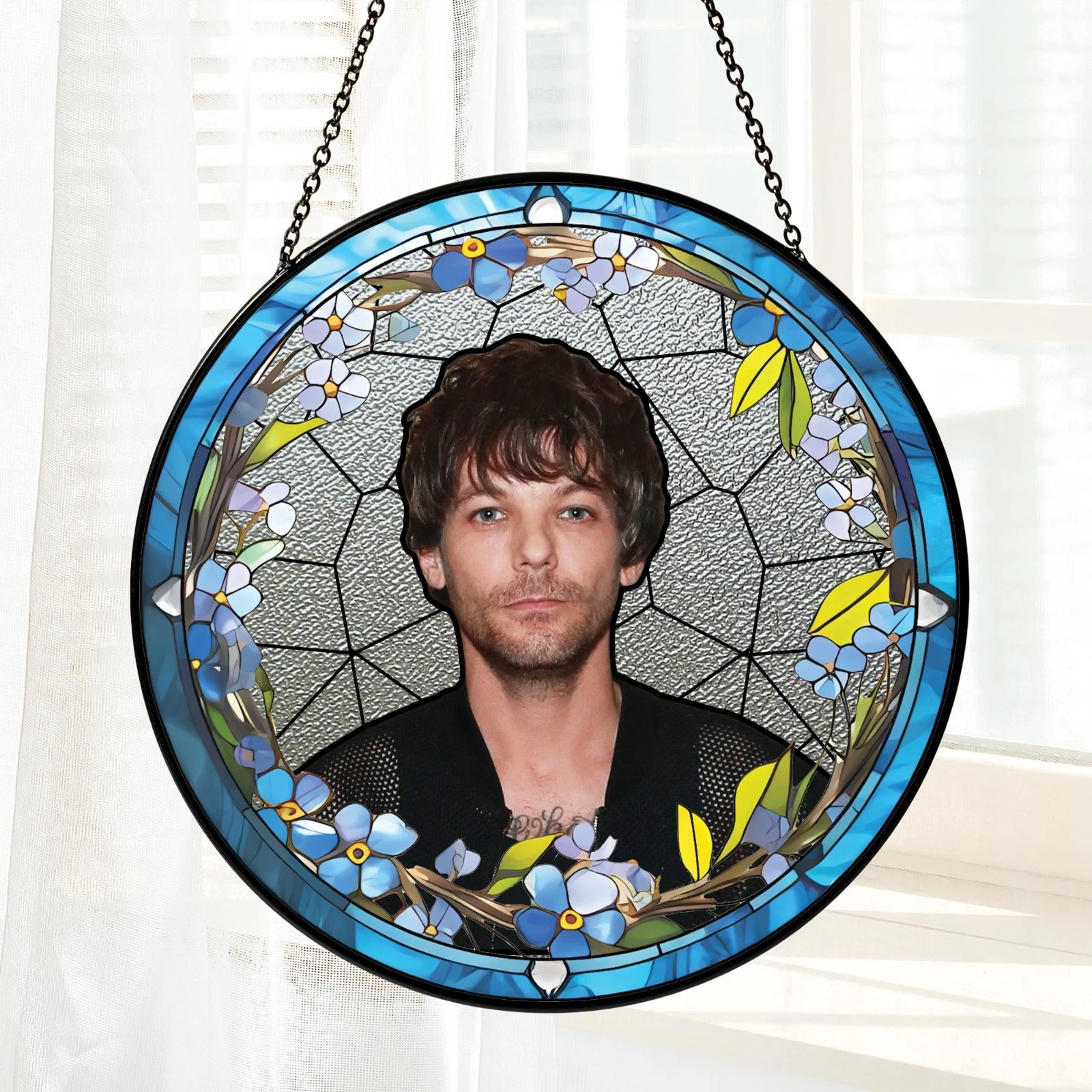 Louis Tomlinson Stained Glass Suncatcher-  Window Hanging Ornament