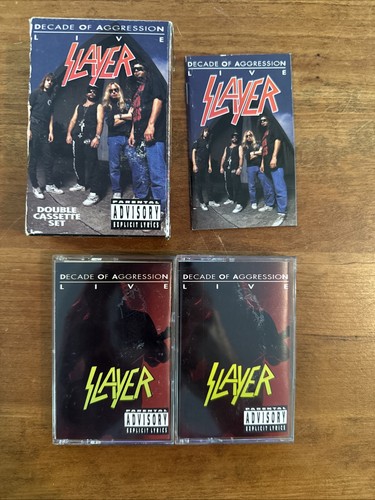 Slayer. Decade Of Aggression Cassette Tape Set. Used. Def American