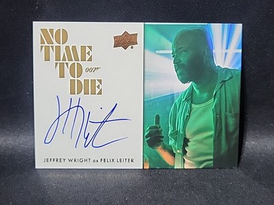 James Bond No Time to Die Horizontal Auto Jeffrey Wright As Felix Leiter SSP!