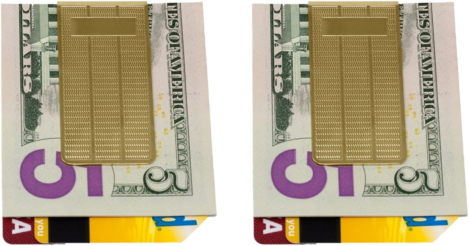 Stephanie Imports Set of 2 Chrome-Plated Stainless Steel Boxed Money Clip