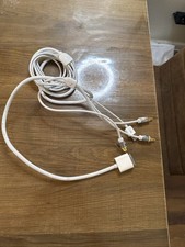 Apple 30-Pin Composite AV Cable USB RCA iPhone iPad iPod TV Video Cable