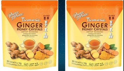 2-Pack Prince of Peace Turmeric Ginger Honey Crystals, 25 Sachets Each