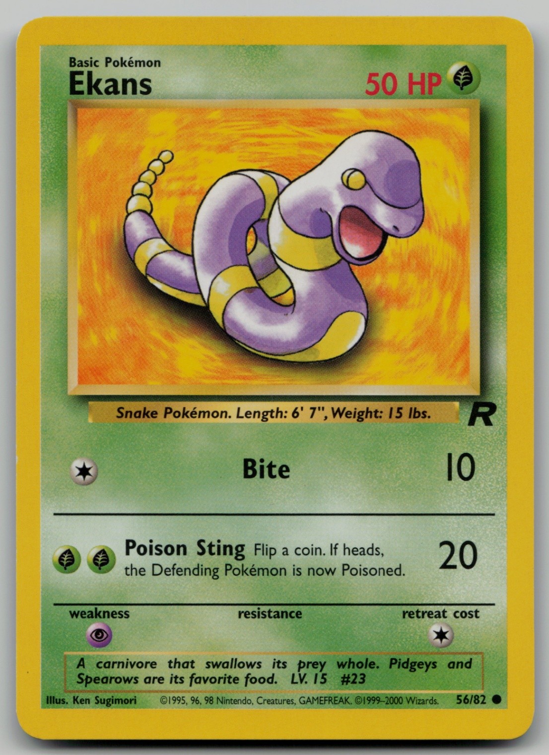 Ekans Common Team Rocket 56/82 NM