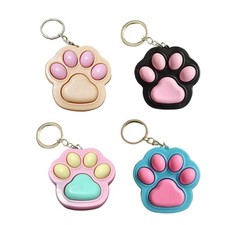 Soft Cat Paw Keychain Stress Relief Toy Sturdy Plastic Materials