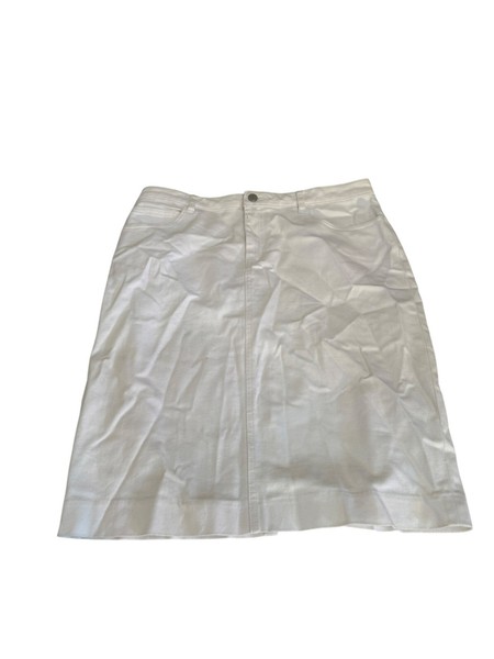 David Lawrence Womens Size 12 White Jean Skirt Good Condition