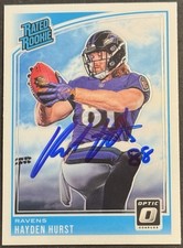 Hayden Hurst Signed 2018 Donruss Optic Rookie Card BAS Beckett COA 