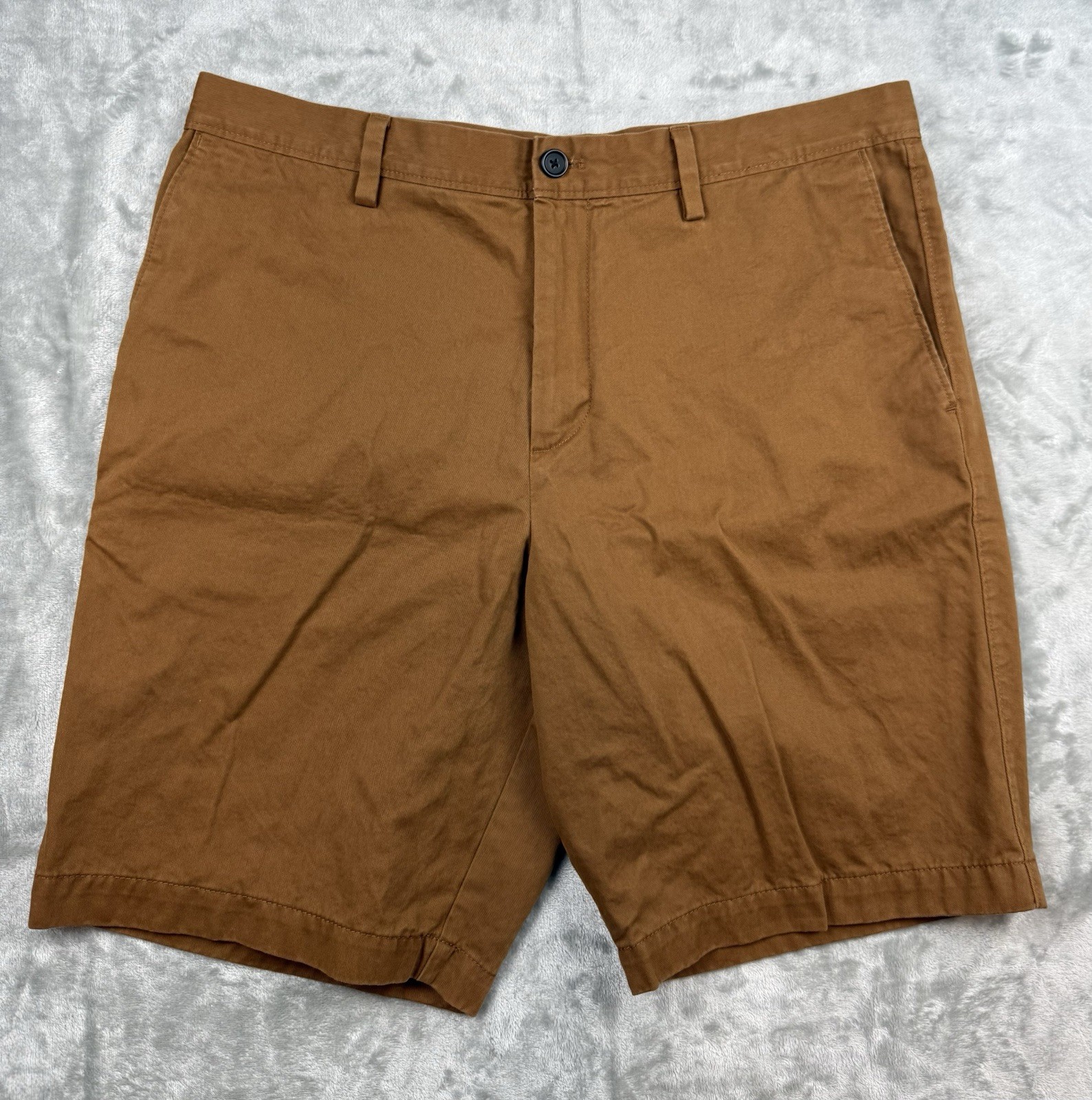 Banana Republic Aiden Shorts Mens 36 Brown Chino Flat Front