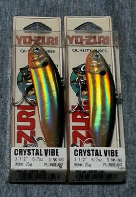 Lot Of 2 Yo-Zuri Duel Crystal Vibe 9cm 25g Discontinue (New)