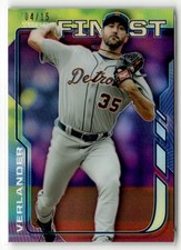 2014 Finest #85 Justin Verlander Magenta Refractors #/15