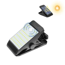 Clip On Solar Lights Outdoor, 48 LEDs Motion Sensor Lights, Battery Replaceab...
