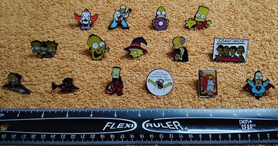 THE SIMPSONS PIN metal enamel set lapel lot brooch halloween SAVE 20% ON 2+ PINS