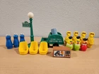 Vintage Sesame Street Fisher Price Little People Truck Chairs Sign