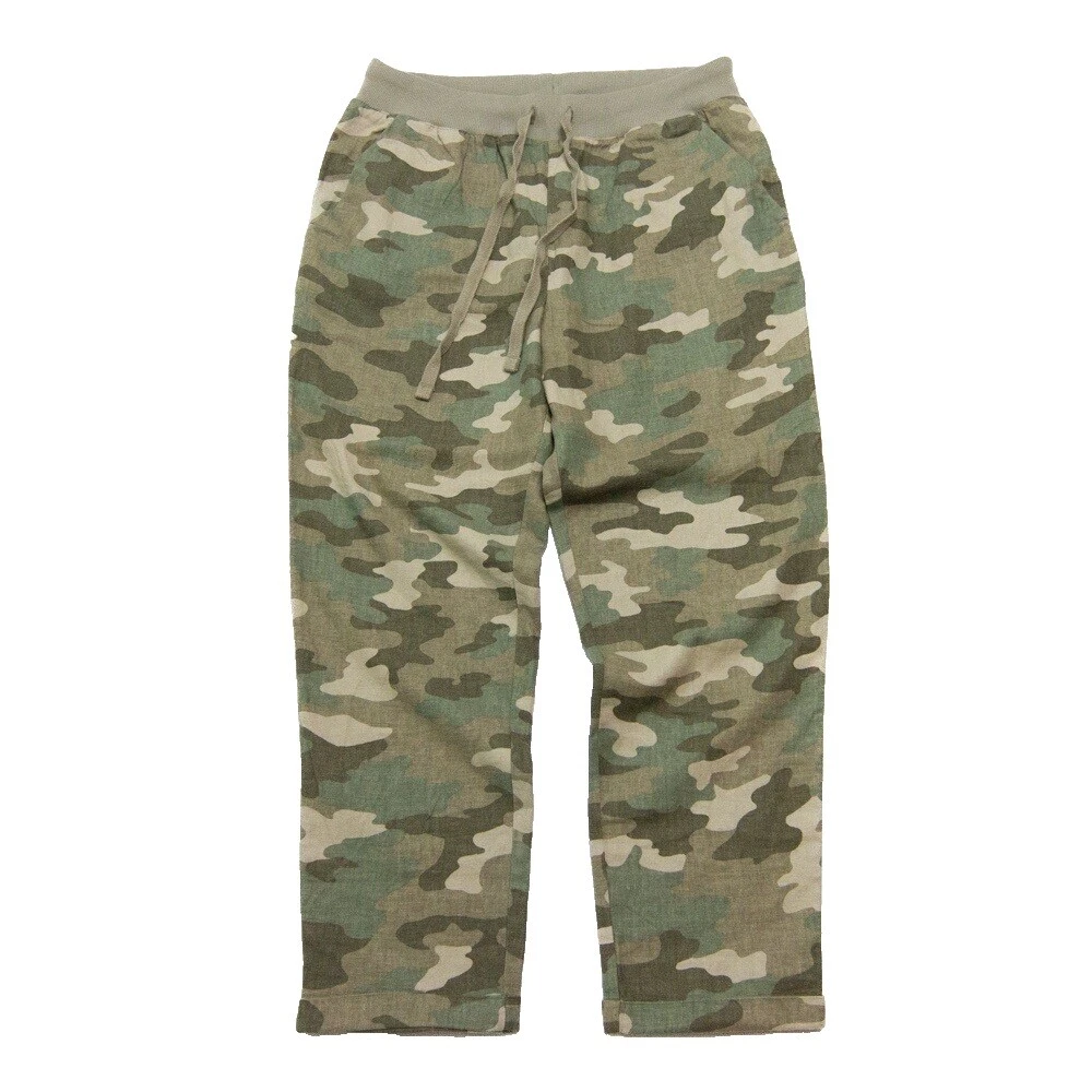 Ejército de Lino Pantalones de tamaño regular para De mujer