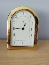 Vintage  Quartz Arched  Gold Tone Shelf Table Mantel Clock England NOS